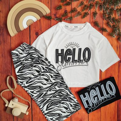 کراپ شلوار دخترانه HELLO